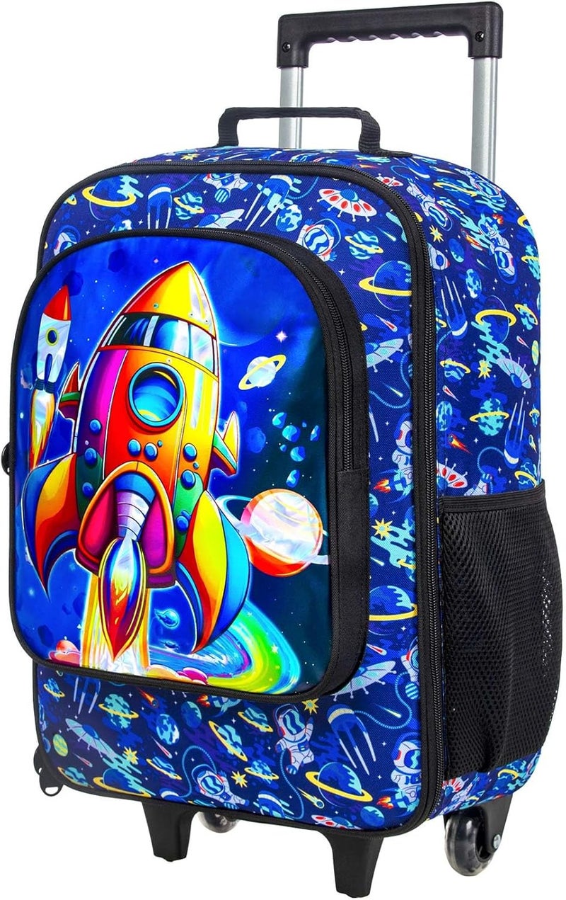 KLFVB Kids Luggage for Boys Girls, Cute Rolling Wheels Suitcase for Toddler, Children Travel Carry on Suitcase - Image 1